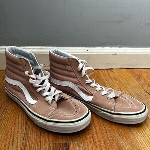 Vans High-Top Sneakers - Pink and White